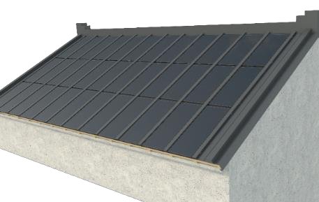 Solar roof tile installation guide step 6: installing the final black side tiles and verge flashing along the gable edge to complete the BIPV roofing system project