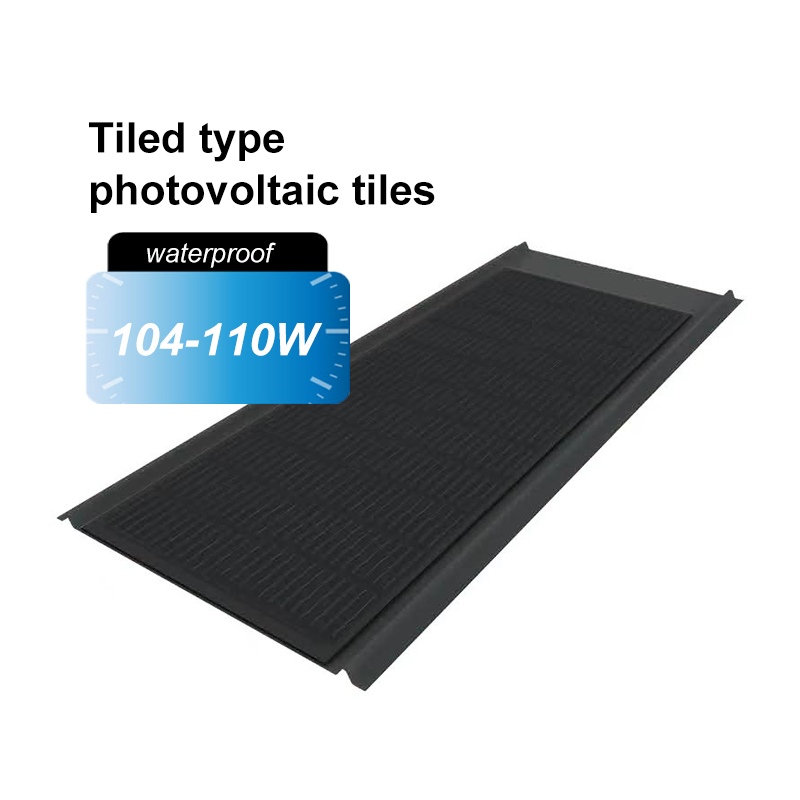 tiled type photovoltaic tile with waterproof design and 104–110W power output