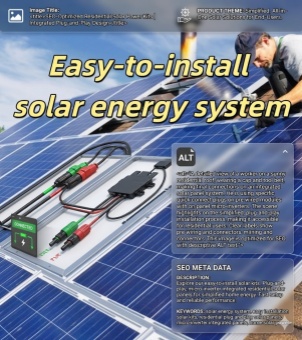 A detailed view of a worker on a sunny residential roof making final connections on an integrated solar panel system. He is using specific quick-connect plugs on pre-wired modules with on-panel micro-inverters to highlight the simplified plug-and-play installation process for home users.