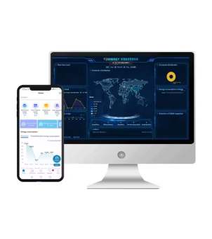 This diagram illustrates an intelligent monitoring system for solar energy systems. It enables intelligent monitoring and maintenance via PCs, mobile phones, and other terminals, using communication methods such as Wi-Fi, Bluetooth, GPRS, and CAN.