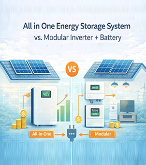 A comparison chart of home energy storage systems. The top title is 