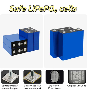 This image is a detailed diagram of energy storage cells, divided into two parts. The top section displays the yellow and white text 