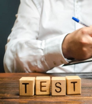 A diagram illustrating sample testing.