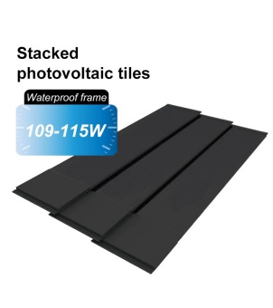 GreenMore BIPV flat solar shingle with waterproof frame.