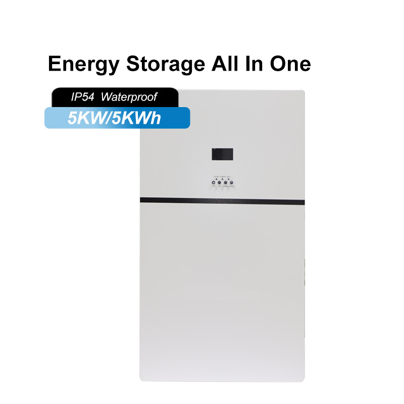 The GreenMore 5kW/5kWh integrated photovoltaic and energy storage system features IP54 waterproof rating and an LCD monitoring screen.