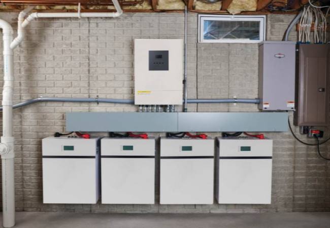 greenmore-home-solar-power-system-basement-installation GreenMore Solar System Basement Parallel Energy Storage Battery and Inverter Integration Installation Real Scene