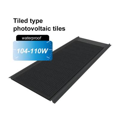 GreenMore 104-110W Black Flat Waterproof Photovoltaic Solar Tiles