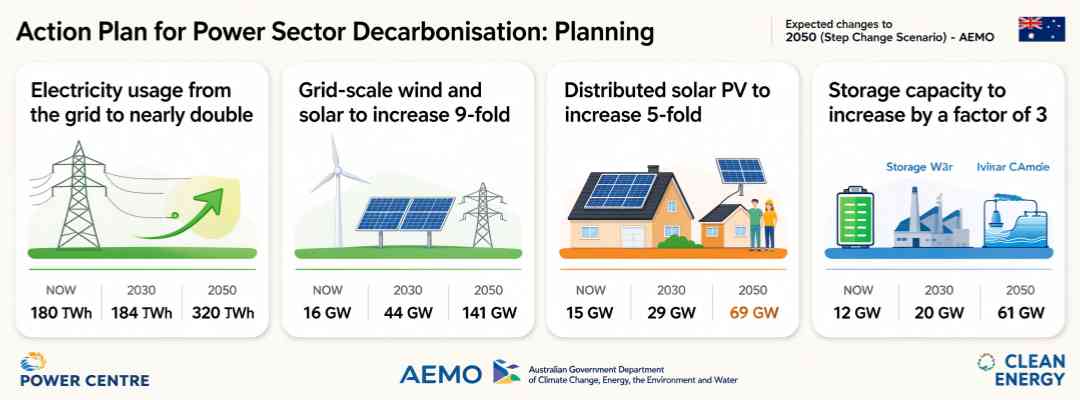 AEMO Australia 2050 Distributed Solar and Energy Storage Capacity Growth Plan