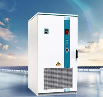 Rendering of GreenMore outdoor commercial and industrial energy storage cabinet and ground-mounted photovoltaic power station