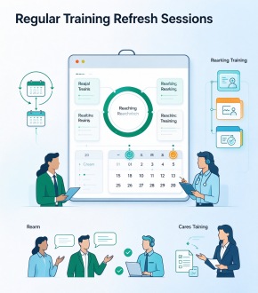 Regular training refresh sessions for partner teams.