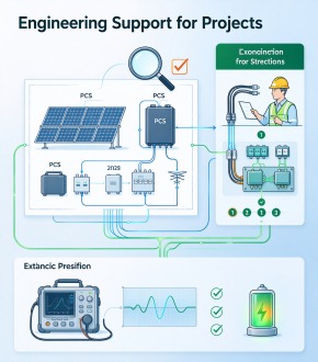 Engineering support for solar and energy storage projects.