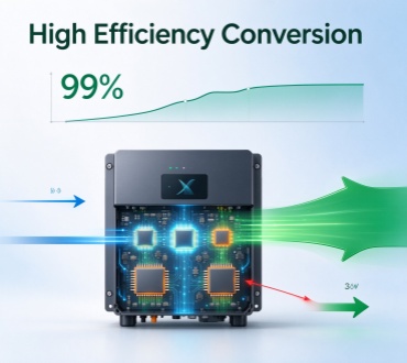 High efficiency power conversion with 98-99% peak performance for C&I applications