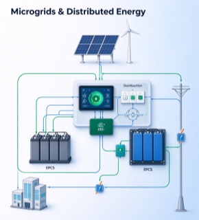 Smart microgrid architecture with distributed energy resources