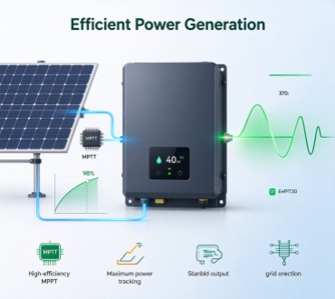 Low frequency solar inverter front view