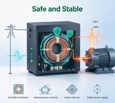 Toroidal transformer inside solar inverter