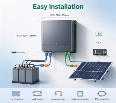 Solar inverter installation mounting setup