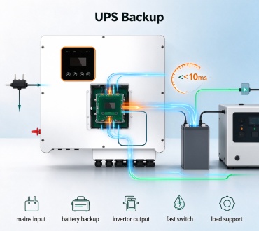 Sub-10ms backup switching for uninterrupted power supply