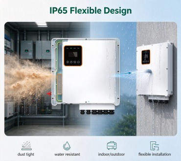 IP65 rated hybrid inverter with flexible on-grid and off-grid modes