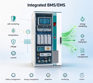 GreenMore liquid-cooled cabinet integrated BMS EMS monitoring