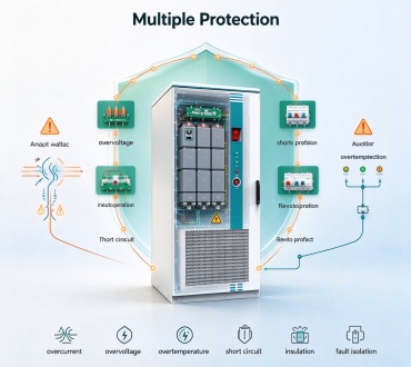 GreenMore outdoor energy storage cabinet IP54 fire suppression protection