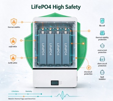 High-safety LiFePO4 cells with 6000+ cycles and 10-year lifespan