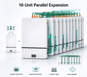 Scalable 10-unit parallel expansion from 10kWh to 102kWh