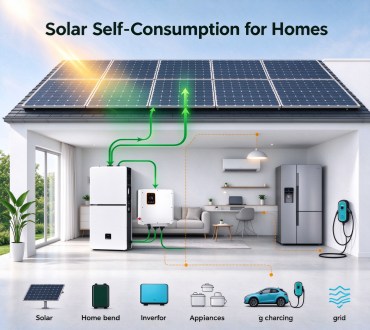 GreenMore All-in-One Energy Storage System with Rooftop Solar Panels for Home Self-Consumption