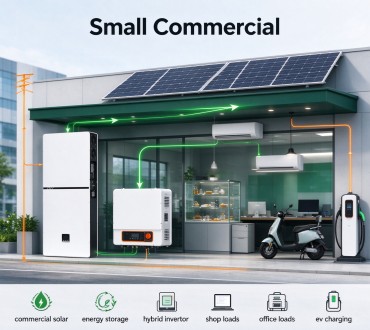 GreenMore Energy Storage Battery Installed in Small Commercial Shop for Stable Power Supply