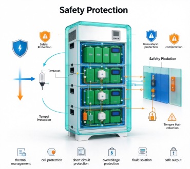 Multi-level safety protection with LiFePO4 cells