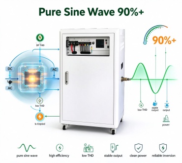 Pure sine wave output with SPWM technology and over 90% peak efficiency