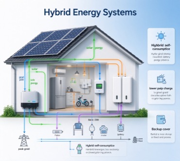 Home solar and wind hybrid energy system overview