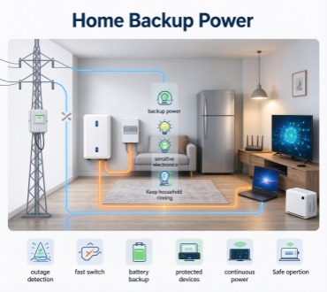 Residential rooftop solar panels with home battery backup