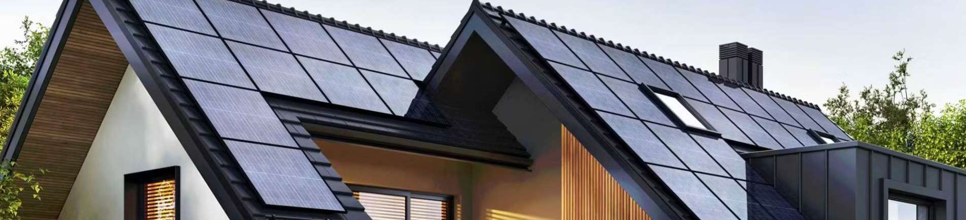 BIPV solar roof integration project on modern villa by GreenMore